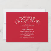 Invitation à la double remise de diplôme | 2 photo (Dos)