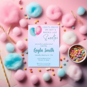 Invitation à la douche à bonbons rose et bleu en c