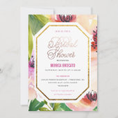 INVITATION À LA DOUCHE À BRIDAL - fleurs d'aquarel (Devant)
