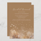 Invitation à la douche à brunch Neutre chaud (Devant / Derrière)