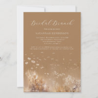 Invitation à la douche à brunch Neutre chaud
