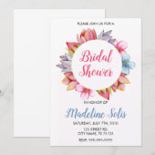 INVITATION À LA DOUCHE À COUCHE FLORALE (Devant / Derrière)