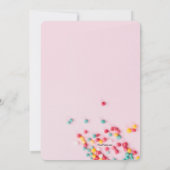 Invitation à la douche à jet rose (Dos)