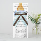 Invitation à la douche à la bouteille de bébé (Debout devant)