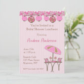 Invitation à la douche à la lanterne rose (Debout devant)