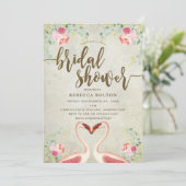 invitation à la douche à la nage florale flamboyan (Debout devant)