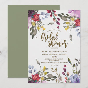 invitation à la douche à la nageoire aux fleurs sa