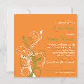 Invitation à la douche à la naine de couleur blanc (Dos)