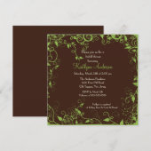 Invitation à la douche à la nuptiale Brown (Devant / Derrière)