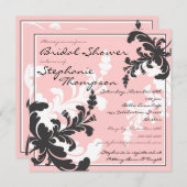 Invitation à la douche à la nuptiale de Damask (Devant / Derrière)