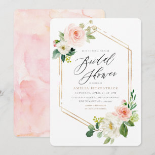 Invitation à la douche à la nuptiale florale virtu