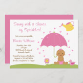 Invitation à la douche à l'eau de pluie pour bébés (Devant / Derrière)