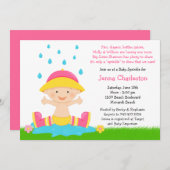 Invitation à la douche à l'eau de pluie pour bébés (Devant / Derrière)
