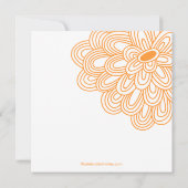 Invitation à la douche à l'orange et à la nuptiale (Dos)