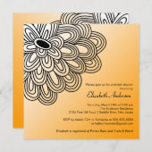 Invitation à la douche à l'orange et à la nuptiale (Devant / Derrière)