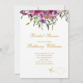 Invitation à la douche à nage florale (Devant)