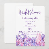 invitation à la douche à nuptiale fleurie botaniqu (Devant / Derrière)