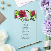 Invitation à la douche à nuptiale florale bordeaux (Insitu (Mariage))