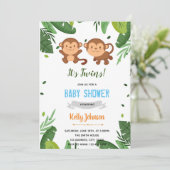 Invitation à la douche à singes jumeaux (Debout devant)