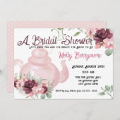 Invitation à la douche à thé nuptiale (Devant / Derrière)