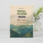 Invitation à la douche à thème de montagne (Debout devant)