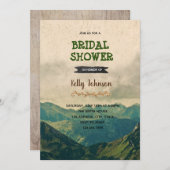 Invitation à la douche à thème de montagne (Devant / Derrière)