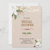 invitation à la douche à thème Magnolia (Devant)