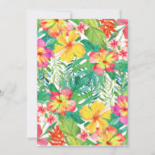 Invitation à la douche Aloha Tropical Watercolor (Dos)