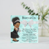 Invitation à la douche Baby & Co Dark/Bun Puff Eth (Debout devant)