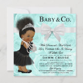 Invitation à la douche Baby & Co Dark/Bun Puff Eth (Devant)