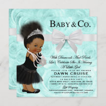 Invitation à la douche Baby & Co Dark/Bun Puff Eth