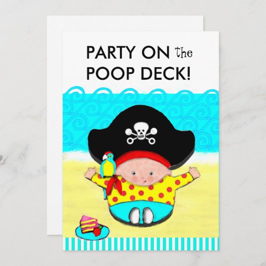 invitation à la douche bébé (Devant / Derrière)