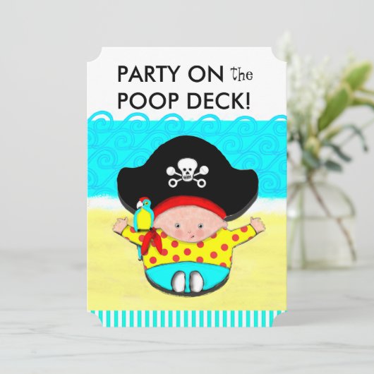 invitation à la douche bébé garçon (Debout devant)