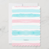 Invitation à la douche Bébé Stripes (Dos)