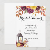 INVITATION À LA DOUCHE BRIDALE, CHUTE ET INVITATIO (Devant / Derrière)