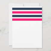 INVITATION À LA DOUCHE BRIDALE ROSE CHAUDE ET MARI (Dos)