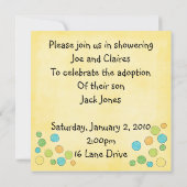 invitation à la douche d'adoption (Dos)