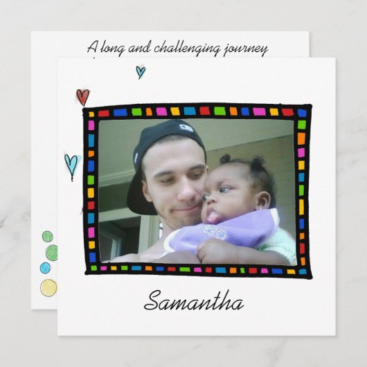 invitation à la douche d'adoption (Devant / Derrière)