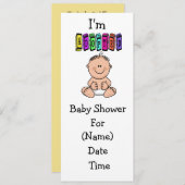 Invitation à la douche d'adoption pour bébé - Cauc (Devant / Derrière)
