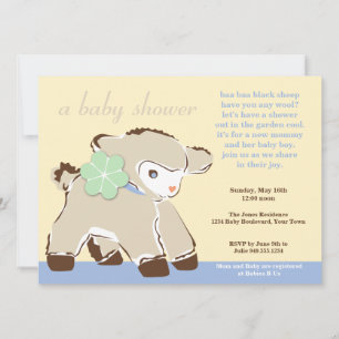 Invitation à la douche d'agneau pour bébés Darling