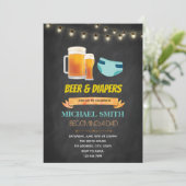 Invitation à la douche d'anniversaire à la bière e (Debout devant)