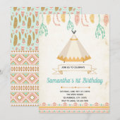 Invitation à la douche d'anniversaire de la tribu (Devant / Derrière)