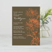 Invitation à la douche d'automne orange/Brown Flor (Debout devant)