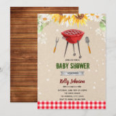 Invitation à la douche de Baby Q (Devant / Derrière)