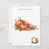 Invitation à la douche de bébé Automne Bay. (Dos)