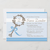 Invitation à la douche de bébé garçon de race (Devant)