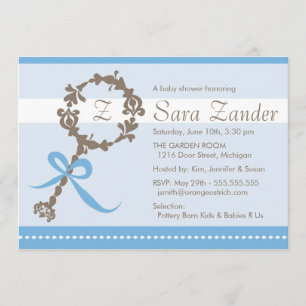 Invitation à la douche de bébé garçon de race