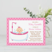 Invitation à la douche de bébé saupoudrée pour une (Debout devant)