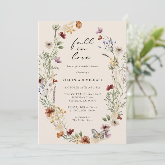 Invitation à la douche de Boho Couple (Debout devant)