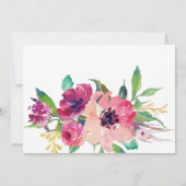 Invitation à la douche de boho de l'antler floral (Dos)